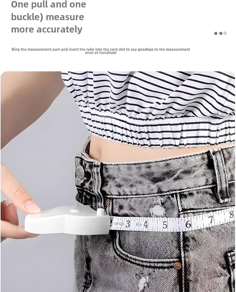 Bukela Automatic Dual-Sided Fitness Measuring Tape, High-Precision Plastic Body Measure Tape, 150cm/60in for Arms Chest Thighs Waist Sewing Personal Trainer - Image 2