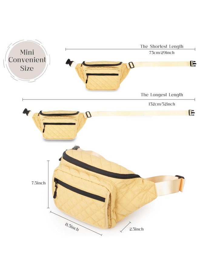 Pripher Pripher Small Diaper Bag with Portable Changing Pad, Crossbody Diaper Bag Pack with Wipes Pocket for Mom and Dad, Mini Diaper Bag Fanny Pack for Baby Travel, Yellow - Image 3
