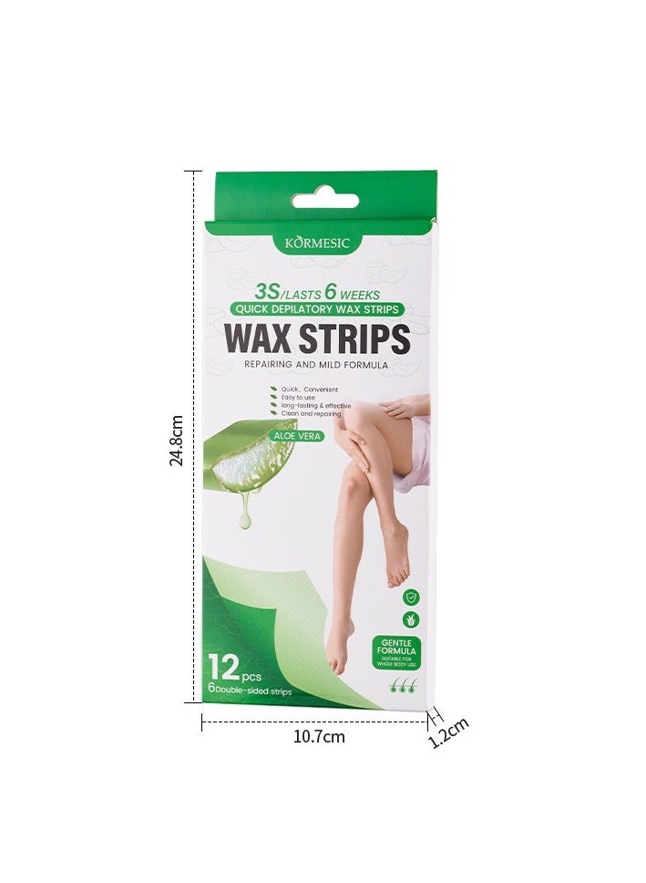 Kormesic شرائط شمع الصبار 6 أزواج/صندوق - Image 1