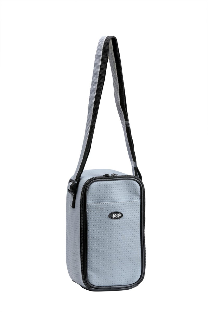 KOI TiffinPro Lunch Box Set with Insulated Bag, 3 Microwave Safe Inner Steel Containers (290ml, 450ml, 600ml), Plastic Pickle Box(180), Spoon | Ideal for School, College, Office| Color-Grey - Image 5