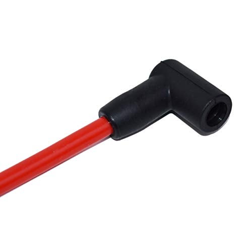 A-Team Performance أسلاك شمعات الإشعال من A-Team Performance سيليكون مع غطاء أسود بزاوية 90 درجة متوافق مع SBC لشاحنات SUV من شيفروليه وجي إم سي فورتك 5.0L 5.7L 5700 350 1996-2003 8.0mm - Image 4