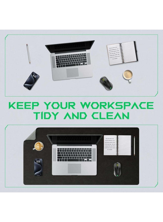 PTTIMFFM 40 x 120 cm Extra-Large PU Leather Desk Mat, Waterproof, Non-Slip Writing Surface & Mouse Pad for Office, Home, Gaming Setup - Image 5