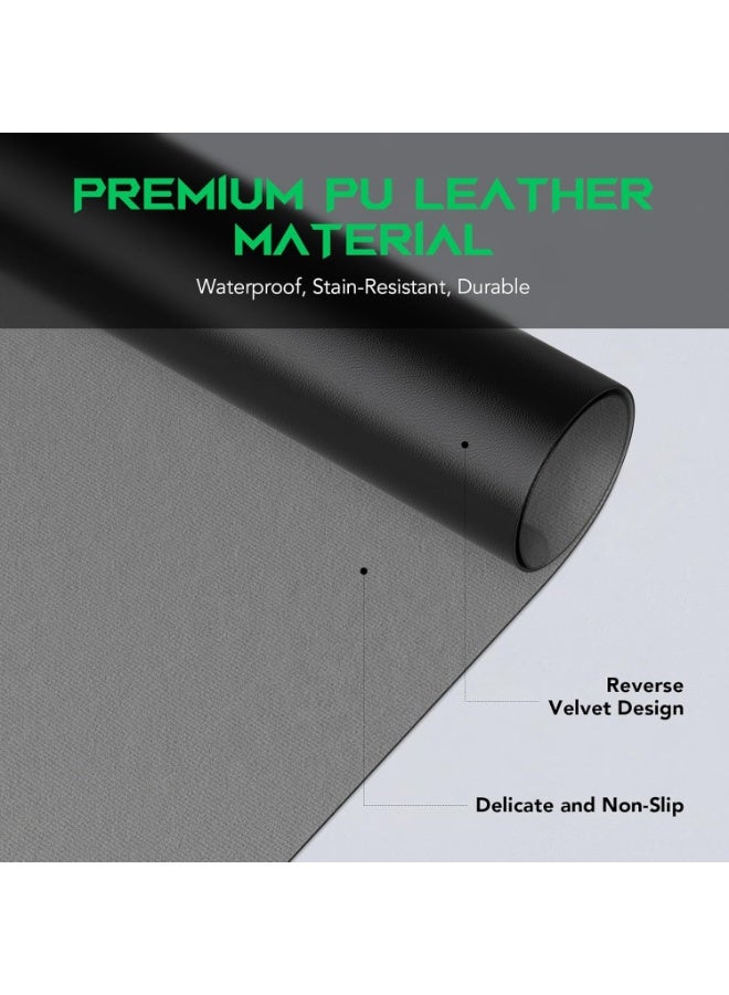 PTTIMFFM 40 x 120 cm Extra-Large PU Leather Desk Mat, Waterproof, Non-Slip Writing Surface & Mouse Pad for Office, Home, Gaming Setup - Image 4