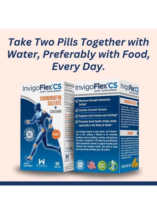InvigoFlex مكمل مفاصل بريميوم INVIGOFLEX كوندرويتين سلفات مع كركم الكركمين غير معدّل وراثيًا للركبة واليد والظهر والورك - عبوة 2 - Image 5