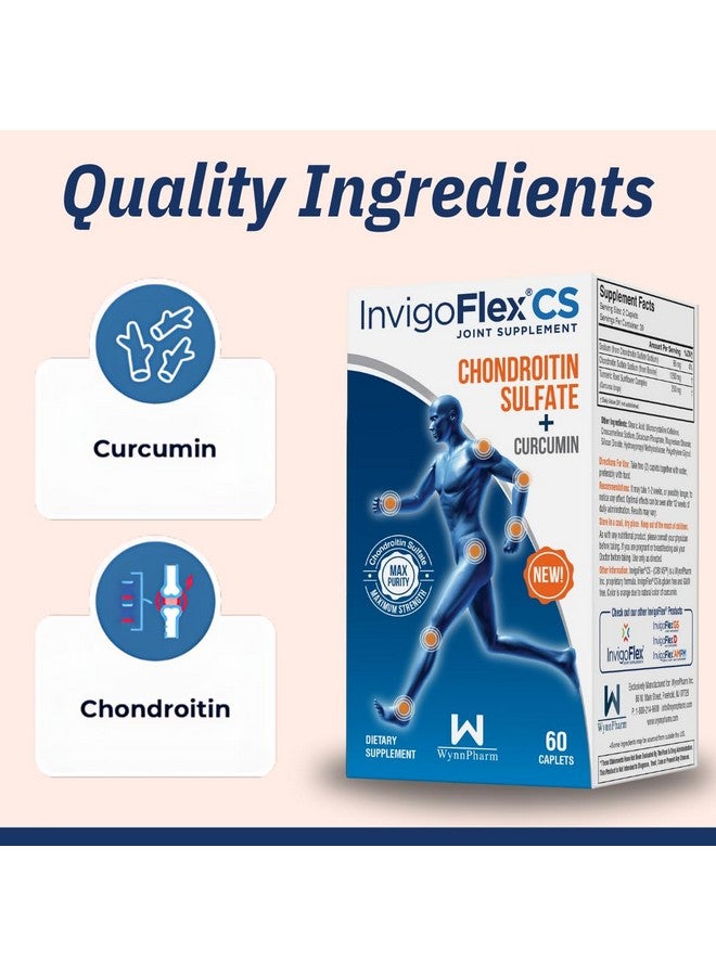 InvigoFlex مكمل مفاصل بريميوم INVIGOFLEX كوندرويتين سلفات مع كركم الكركمين غير معدّل وراثيًا للركبة واليد والظهر والورك - عبوة 2 - Image 2