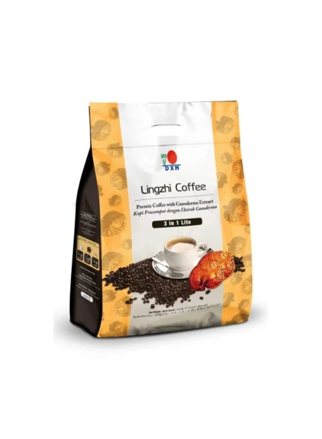 قهوة لينجزي 3 في 1 لايت مع الجانوديرما