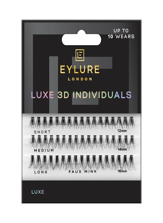 Eylure Luxe 3D Individuals Cluster False Lashes, Short, Medium & Long - Image 1