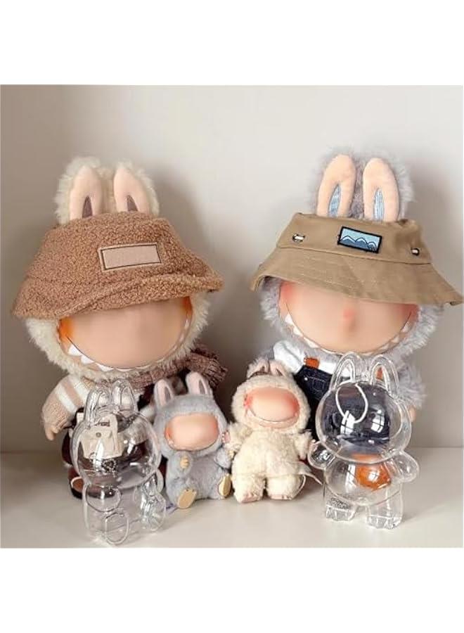 Protective Case for LABUBU, Clear Acrylic Display Cover Case for LABUBU with Keychain, Perfect for Labubu Doll Collectors-Standing Type Doll Not Included  - Image 2