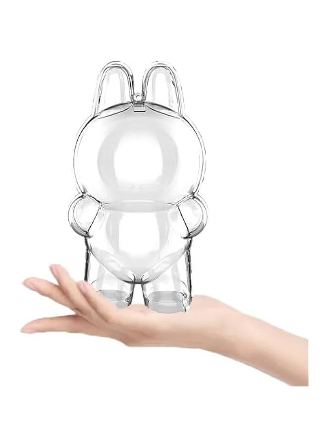 Protective Case for LABUBU, Clear Acrylic Display Cover Case for LABUBU with Keychain, Perfect for Labubu Doll Collectors-Standing Type Doll Not Included  - Image 1