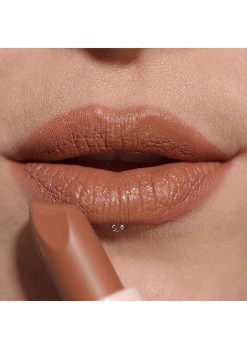 REVOLUTION - Makeup Revolution Lip Allure Soft Satin Lipstick Divine Brown - Image 1