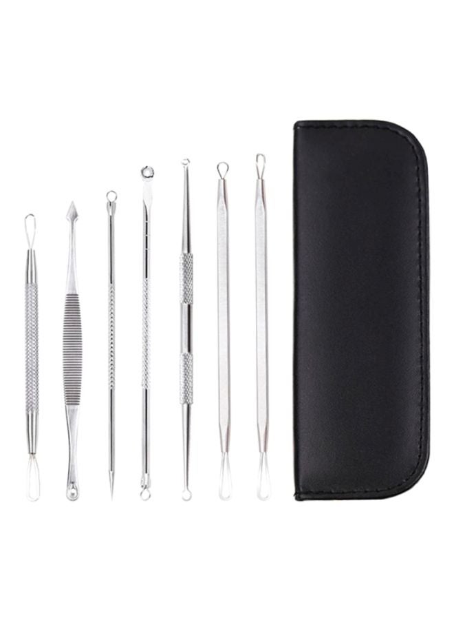 Sharpdo 7-Piece Pimple Remover Acne Tool Set Silver 15.3x5x2.5cm - Image 1