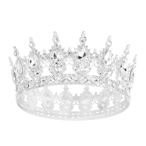YOUlDIANZI Queen Crown Rhinestone Wedding Crowns and Tiaras for Women Costume Party Hair Accessories Princess BirthdayCrown Crystal BridalCrown (Gold White Crowns) - Image 1
