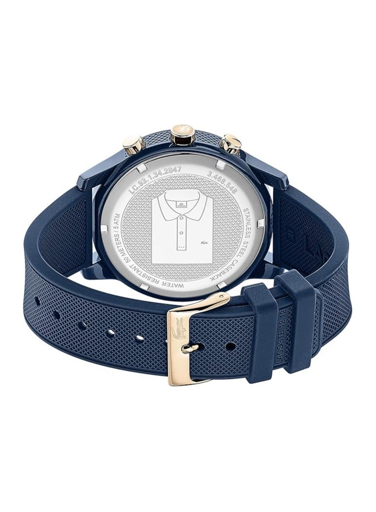 LACOSTE Lacoste Men's TR90 Quartz Watch with Rubber Strap, Blue,  (Model: 2011013) - Image 3