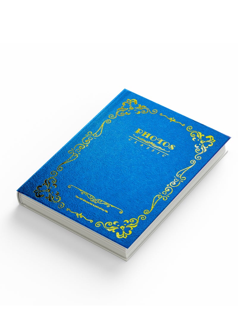 GenPro GenPro Premium Photo Album - Holds 100 Photos 10x15 cm with Elegant Gold Embossing (Blue)  - Image 1