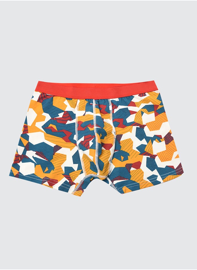 trendyol Multi-Colored Men's 3-Piece Pattern Mix-Plain Cotton Pack Boxer  - Image 5