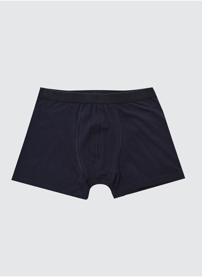 trendyol Multi-Colored Men's 3-Piece Pattern Mix-Plain Cotton Pack Boxer  - Image 3