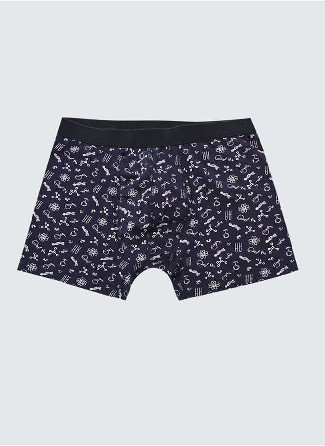 trendyol Multi-Colored Men's 3-Piece Pattern Mix-Plain Cotton Pack Boxer  - Image 4