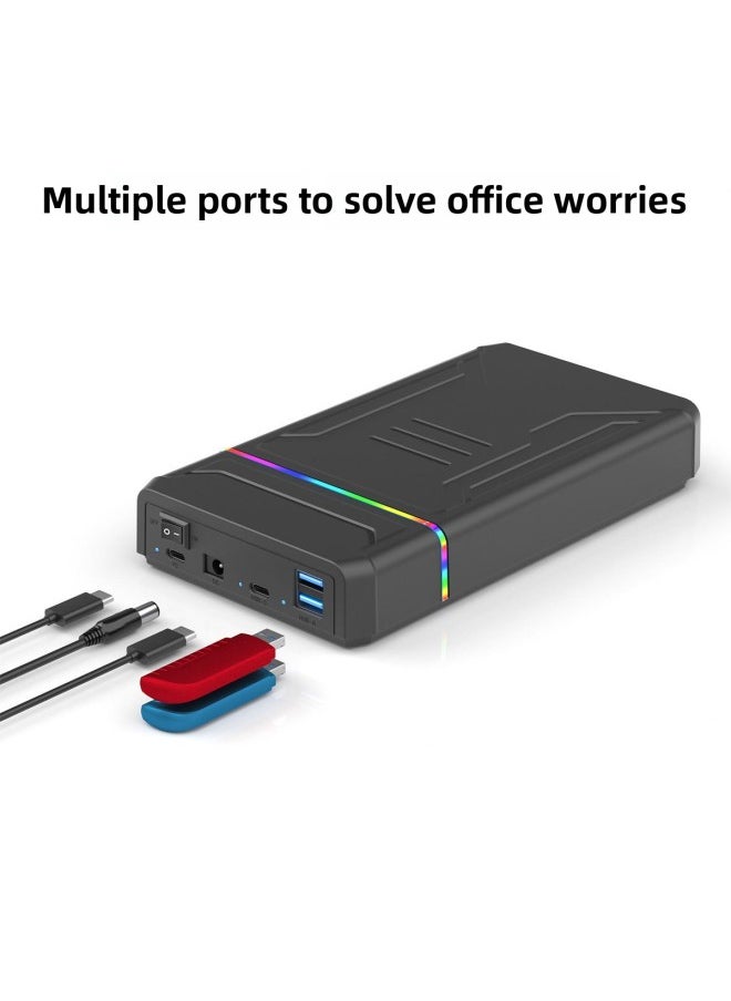 Generic Multi-function 2.5/3.5 Inch HDD/M. 2 SSD Dual Disk Mobile Hard Disk Box A/C External Hard Disk Box-Color:D49co (with Standard Power Supply) With Data Cable A=c 80cm (10gbps)  - Image 3