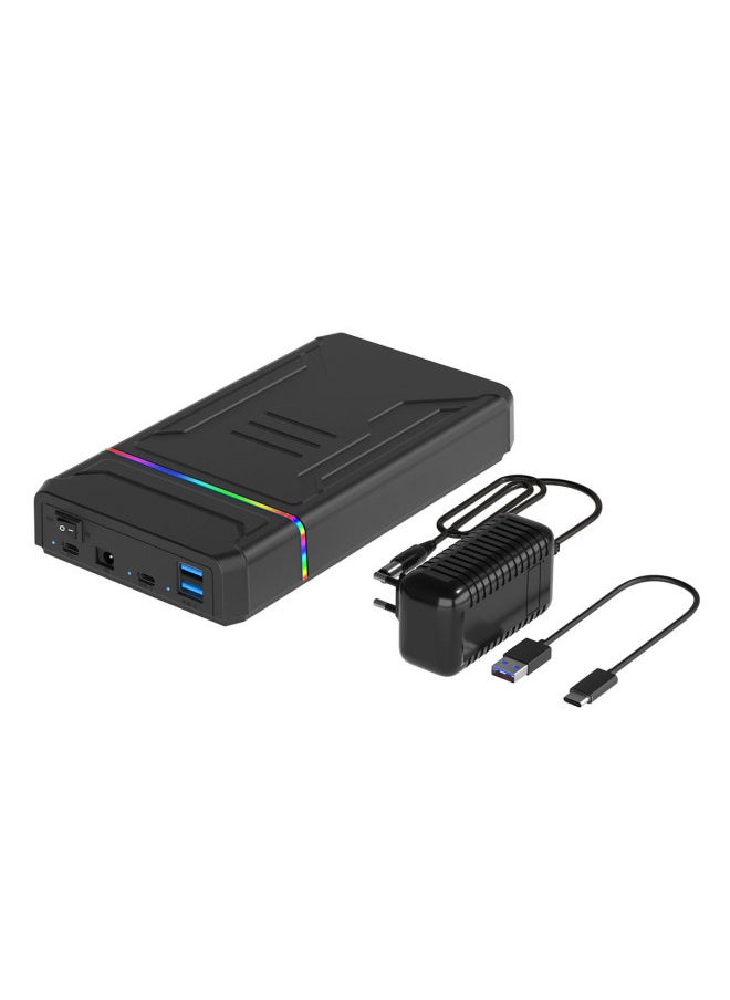 Generic Multi-function 2.5/3.5 Inch HDD/M. 2 SSD Dual Disk Mobile Hard Disk Box A/C External Hard Disk Box-Color:D49co (with Standard Power Supply) With Data Cable A=c 80cm (10gbps)  - Image 1