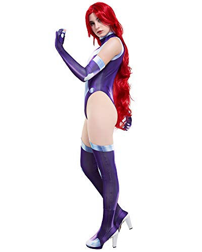 Cosplay.fm Women's Super Speed Cosplay 3D Printed Bodysuit Costume (S, Purple) - Image 5