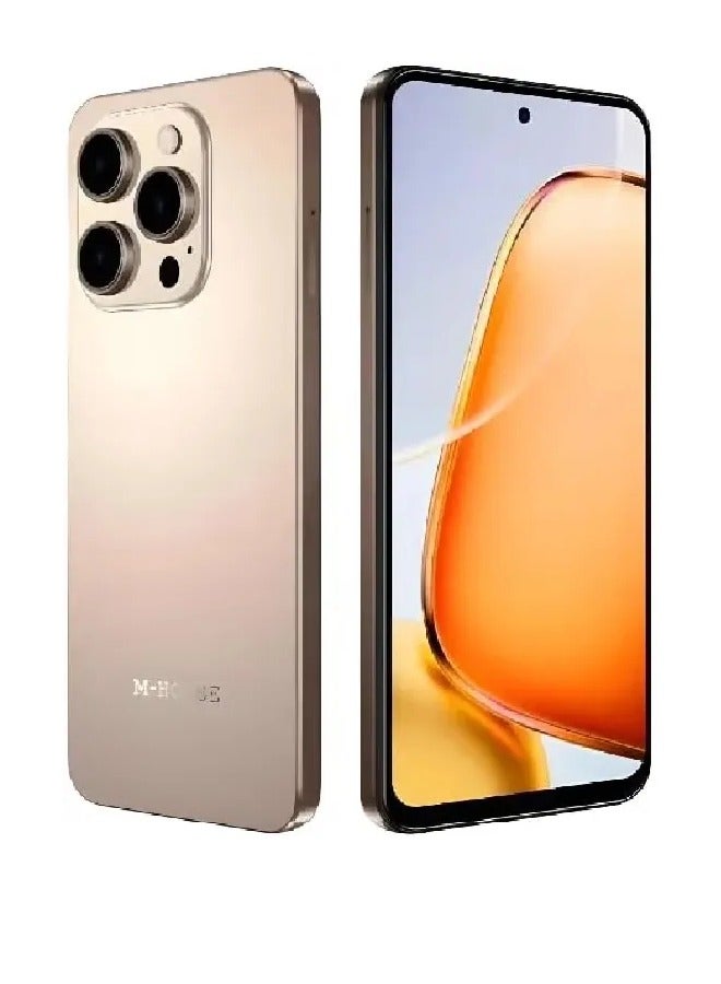 M-Horse M-HORSE C68 Smartphone, 256GB Storage, 8GB RAM, NFC Support, Large Display – Desert Gold + Free BT Earbuds Gift  - Image 3