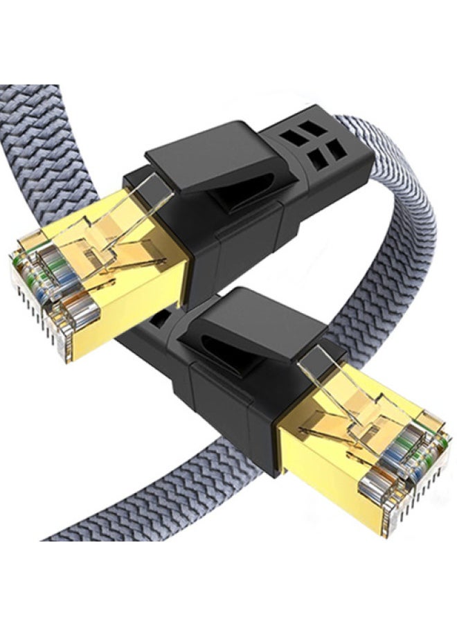 Generic Eight Types Of Woven Network Cable Finished Products 10 Gigabit Shielded Pure Copper Network Cable Indoor Home Computer Router Cable-Line Length:20m  - Image 4