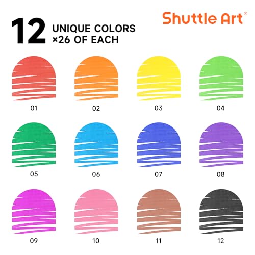 Shuttle Art 312 Pack Washable Super Tips Markers 12 Assorted Colors Conical Tip Large Markers Bulk with a Box Bonus Caps Home Classroom School Supplies for Toddlers Kids Adults Students Teachers - Image 5