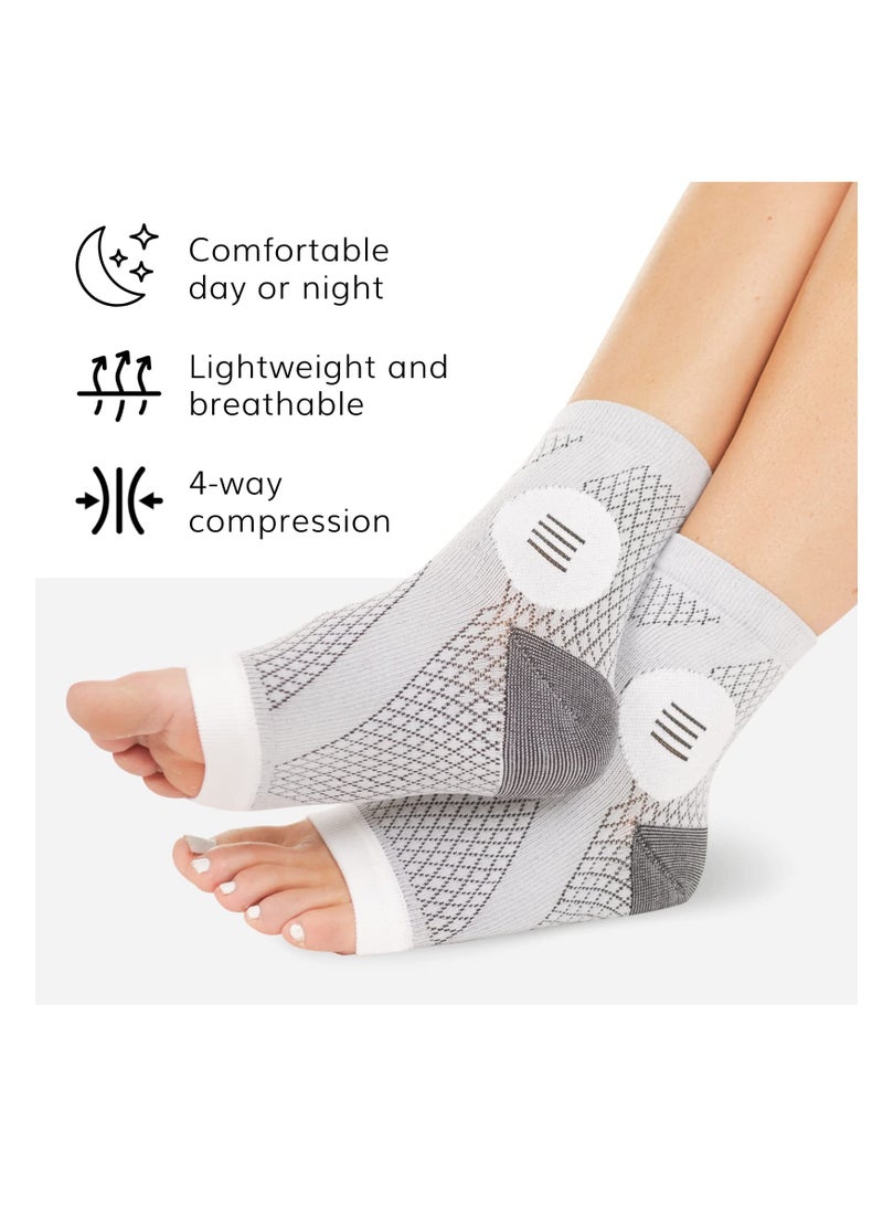 SYOSI Neuropathy Socks, Ankle Compression Sleeve Support Brace Socks, Arch Support Socks Heel Spur Relief Products Leg & Foot Supports Plantar Fasciitis Night Sock for Women (L - 1 Pair) - Image 3