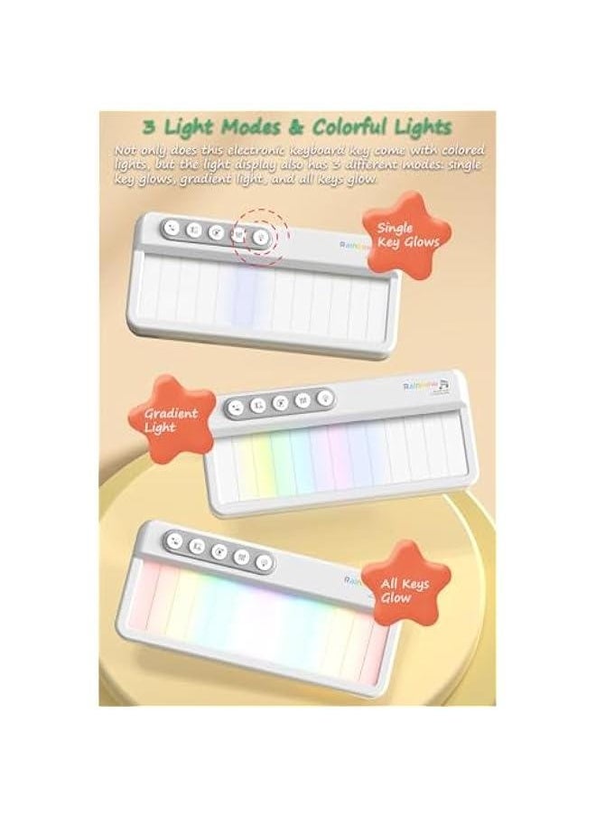 null - Touch-Screen Electronic Organ Toy, Portable Electronic Keyboard Electronic Organ for Beginners, Kids and Adult with 5 Musical Instruments Effects, 12 Classics, 3 Lights Display Effects - Image 1