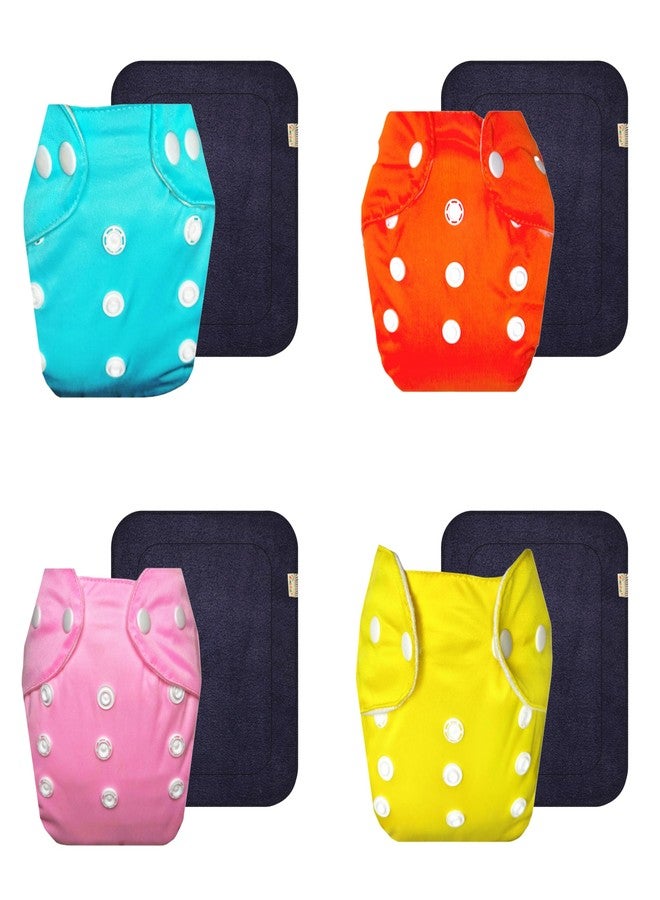 حفاضات دمبلدو لايت القماشية مع حشوة رمادية (عبوة من 4) | شعور بالجفاف والراحة | تهوية جيدة | مناسبة للسفر | موثوق بها من قبل الأمهات | من 3 أشهر إلى سنتين | للجنسين - Image 1