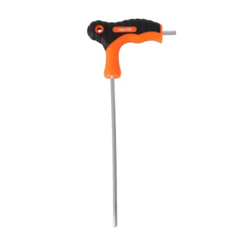 مفاتيح T-Handle بمقبس سداسي هكس - H4 باللون البرتقالي - مفك براغي مقاوم للصدأ مزدوج الطرف مع قبضة مضادة للانزلاق - لصيانة ورش السيارات، تركيب الأثاث والإلكترونيات، أنشطة DIY، تحسين المنزل، الصيانة - Image 1