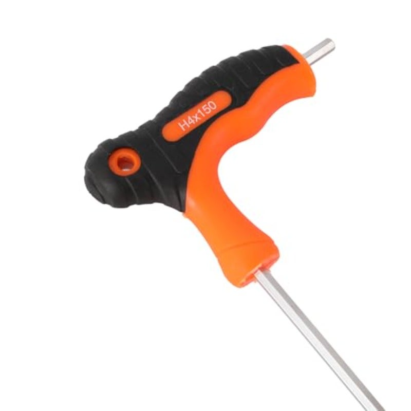 مفاتيح T-Handle بمقبس سداسي هكس - H4 باللون البرتقالي - مفك براغي مقاوم للصدأ مزدوج الطرف مع قبضة مضادة للانزلاق - لصيانة ورش السيارات، تركيب الأثاث والإلكترونيات، أنشطة DIY، تحسين المنزل، الصيانة - Image 4