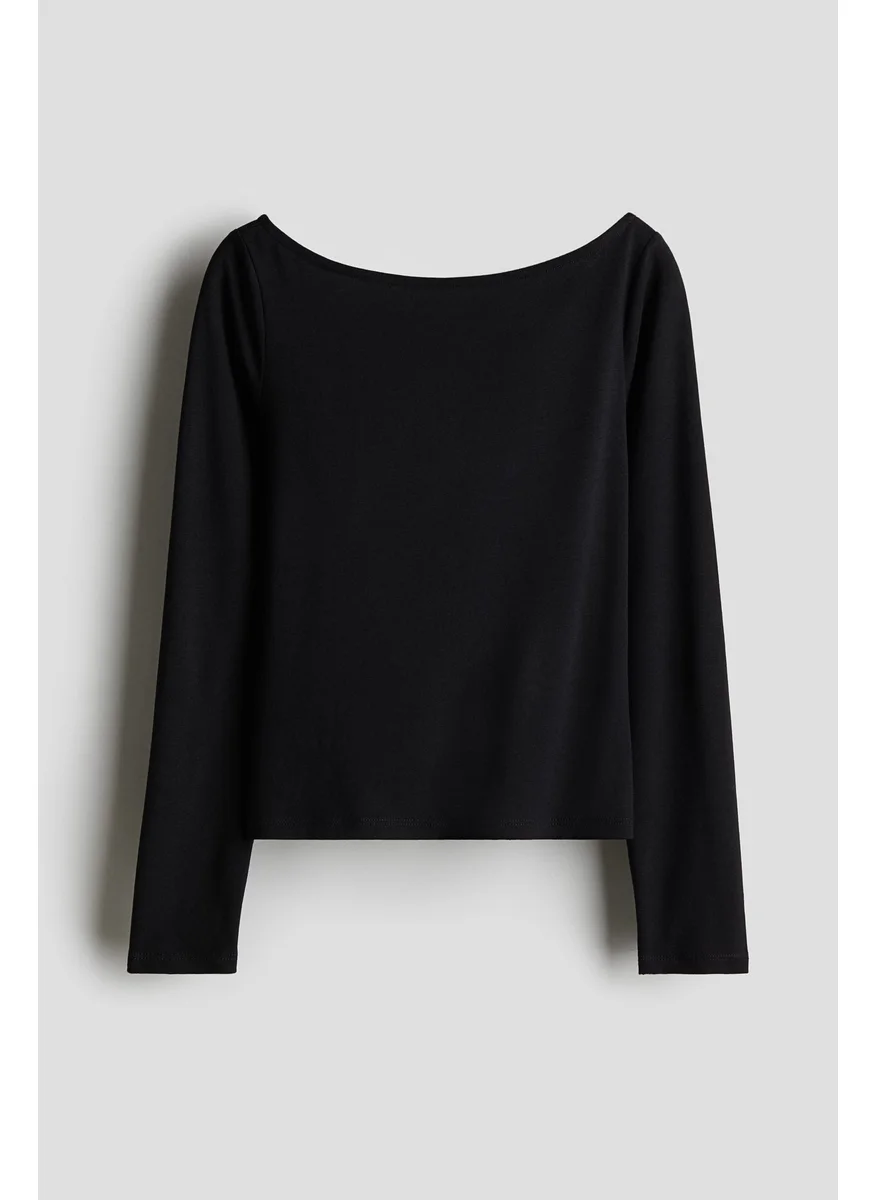 H&M Cut-Out Jersey Top