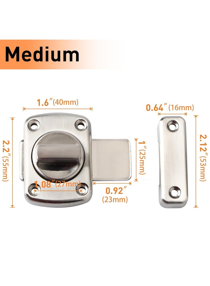 Gate Latch Slide Bolt Latches Lock,Safety Double Sided Gate Hardware, Brushed Finish,Childproof Lock,Ensure Safety - Image 2