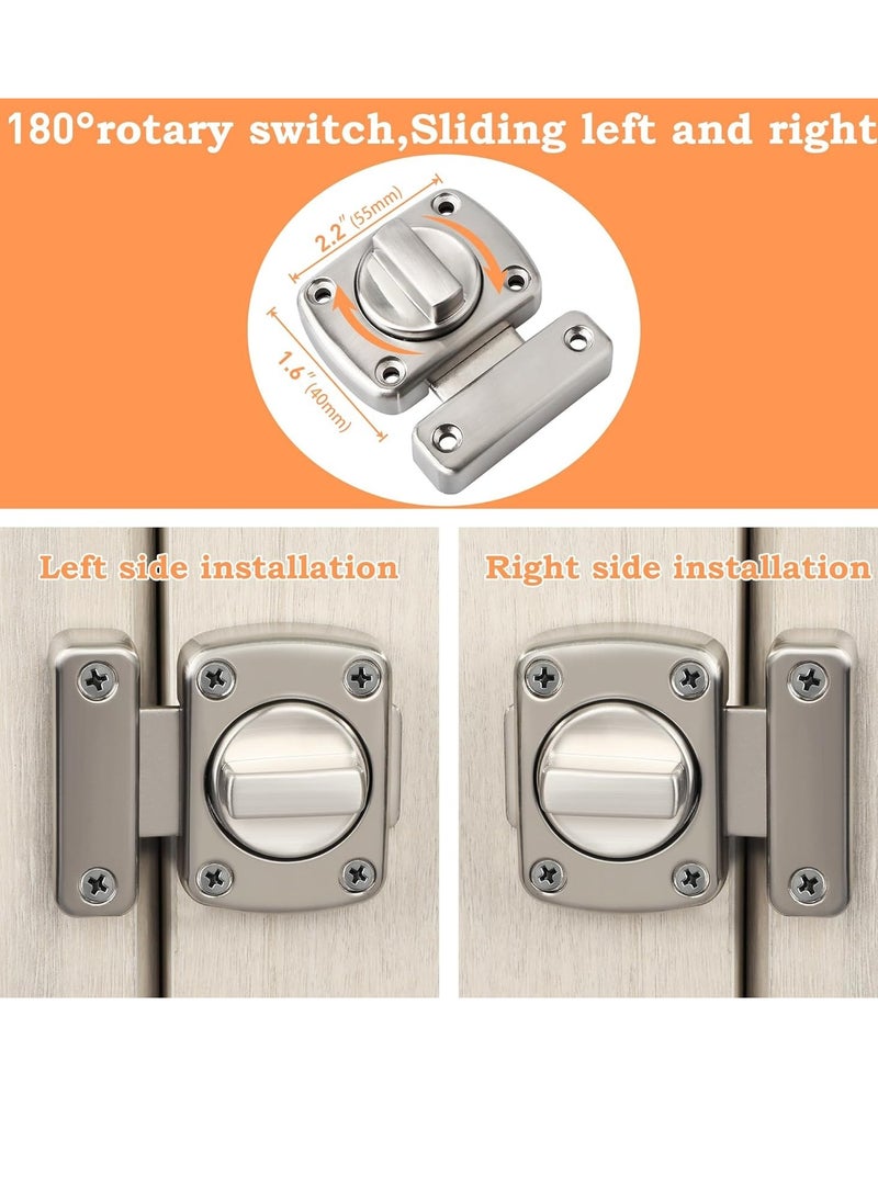 Gate Latch Slide Bolt Latches Lock,Safety Double Sided Gate Hardware, Brushed Finish,Childproof Lock,Ensure Safety - Image 3