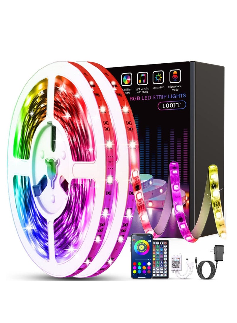 Cool Baby COOLBABY Led Lights for Bedroom 100ft (2 Rolls of 50ft) Music Sync Color Changing Strip Lights With Remote And App Control RGB Strip For Room Home Party Decoration - Image 1