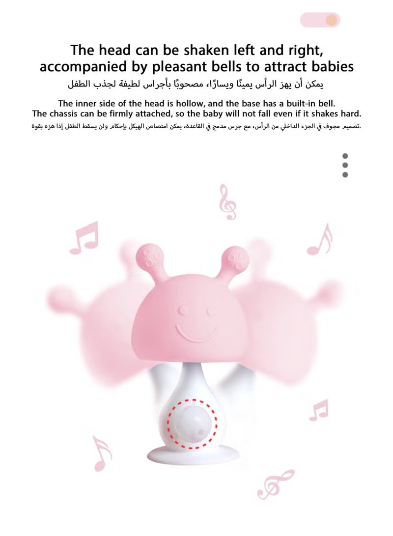 عضاضة سيليكون فائقة النعومة مع قاعدة شفط - لعبة تحفيز بصري وسهلة الإمساك لتخفيف آلام التسنين لدى الطفل - من عمر 3 أشهر فما فوق - Image 3
