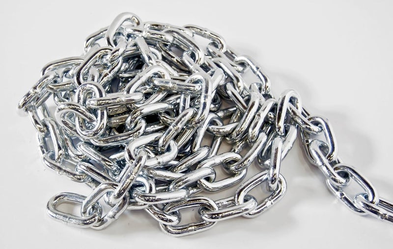 KingChain 1/4-inch x 10 ft. Zinc-Plated Proof Tested Coil Chain, 1300 lb. Safe Working Load, General Purpose Chain, 699471 - Image 2