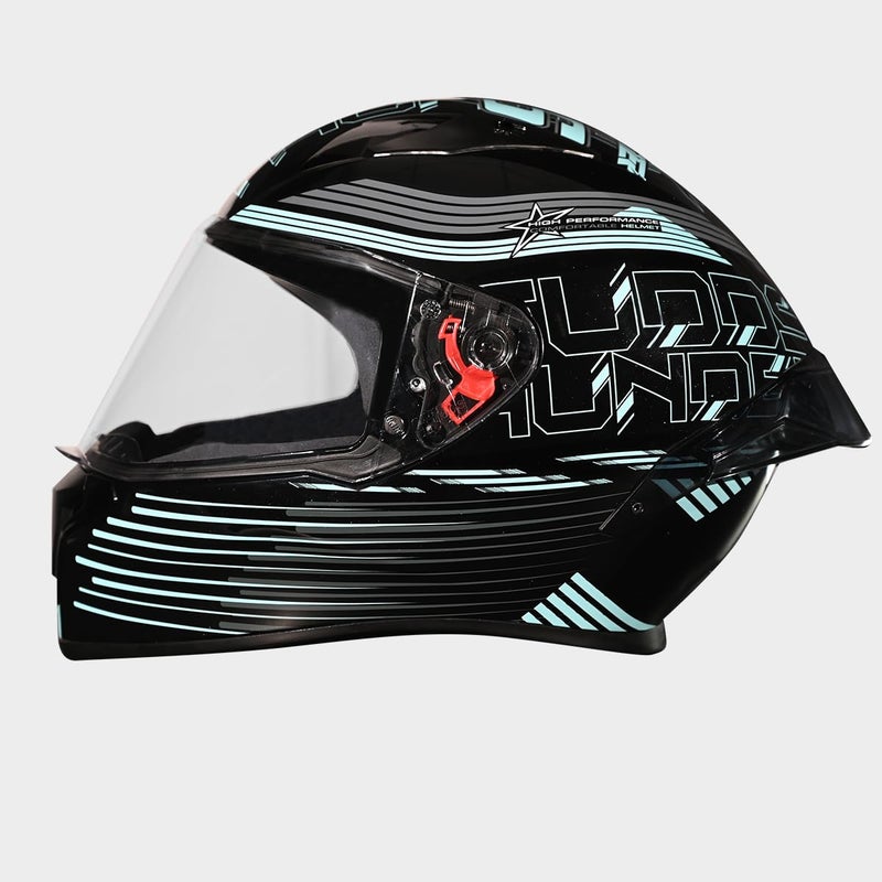 STUDDS Thunder D11 ISI and DOT Certified Full Face Helmet for Men and Women with Clear Visor - Image 3