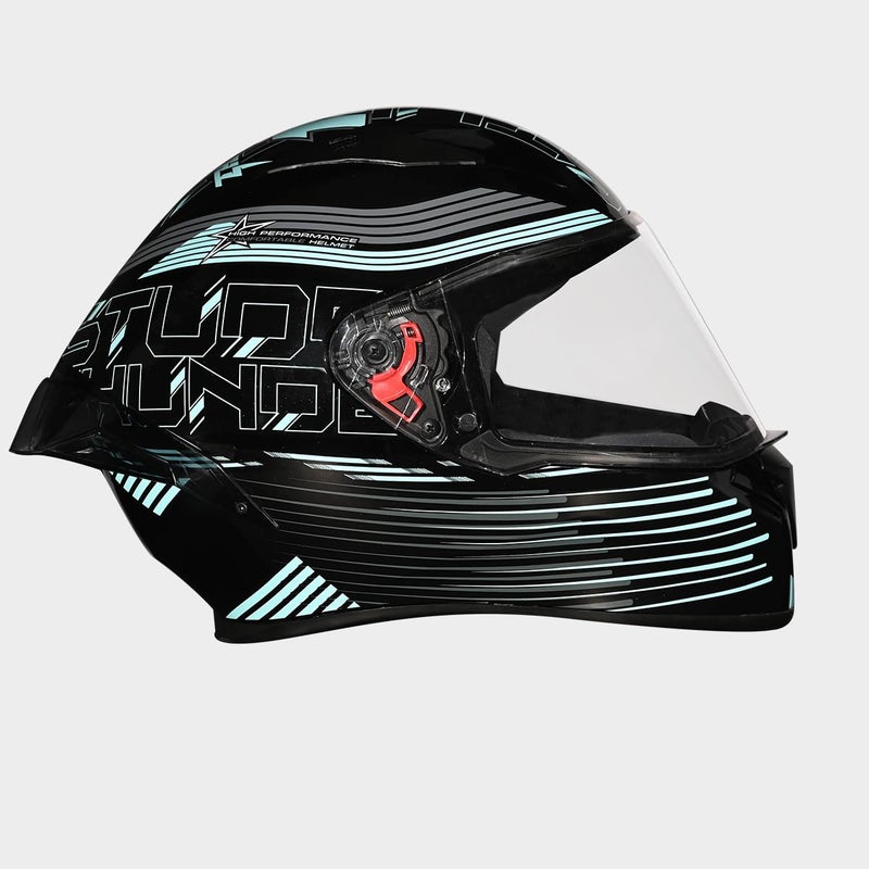 STUDDS Thunder D11 ISI and DOT Certified Full Face Helmet for Men and Women with Clear Visor - Image 5