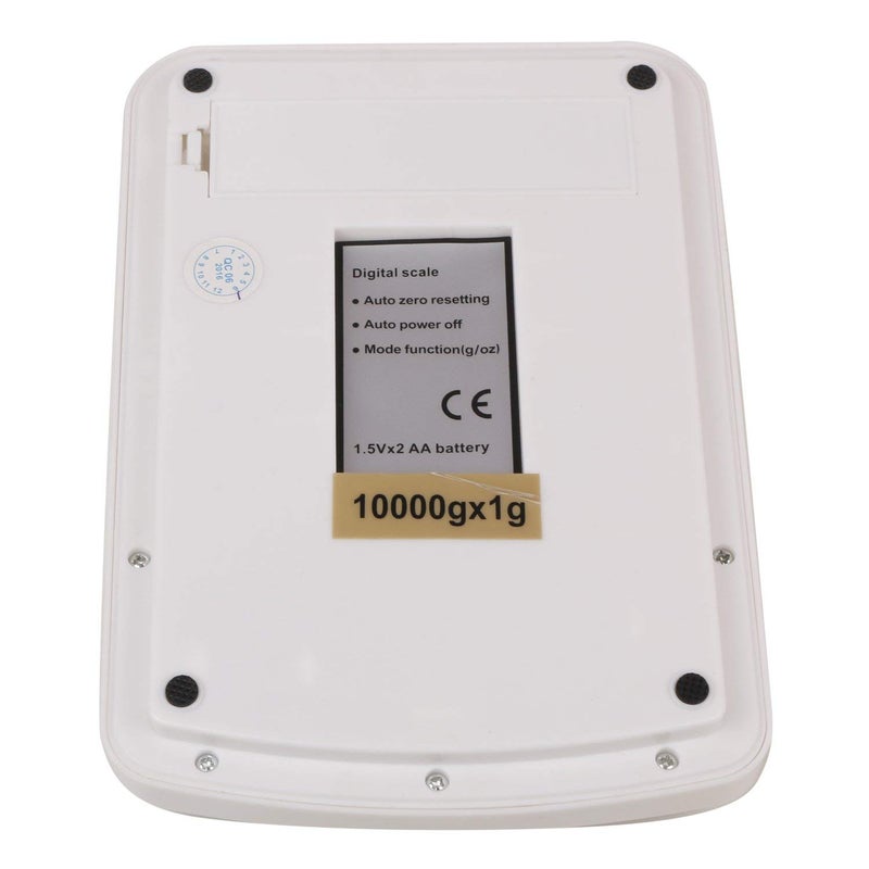 RD MALL Electronic Kitchen Digital Weighing Scale with Tare Function and Max Capacity of 10 KG White - Image 5