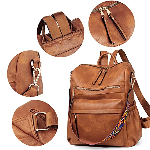 Dora & Liz Womens Backpack Purse Leather Fashion Travel Backpack Purse for Women Designer Ladies Shoulder Bags - Image 5