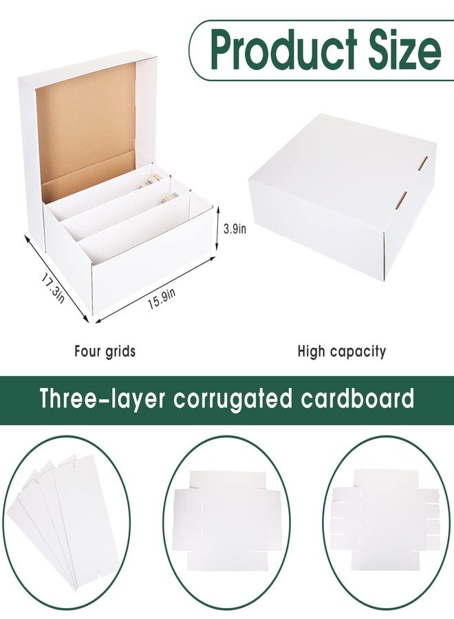 Yexiya 1 Pcs 3200 Count Sports Card Storage Boxes White Trading Card Box Collectible Trading for Soccer Baseball Game - Image 2