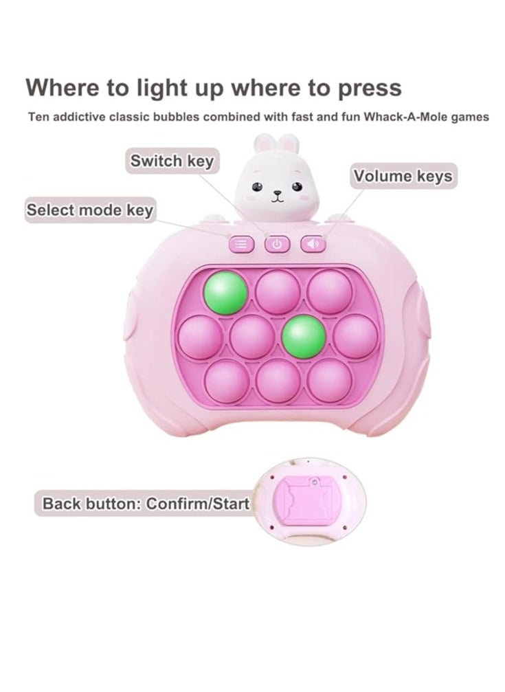 AIPINQI Pop It Game Light Up Fidget Toy, Quick Push Game Console, Whack a Mole Game, Decompression Breakthrough Puzzle Pop Game Machine, Multiple Game Modes Toy for 3+ Years  - Image 5