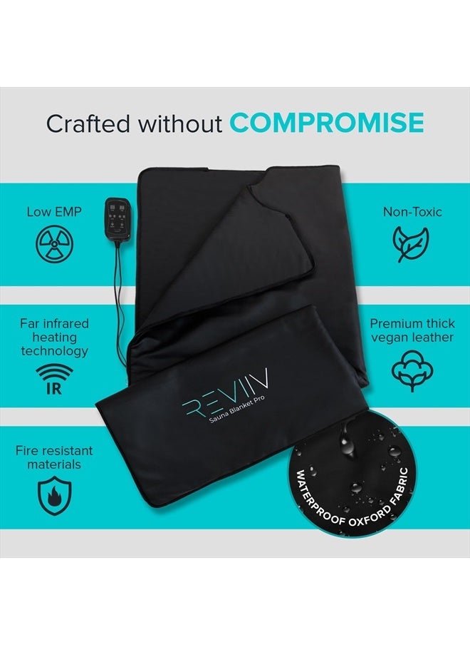 REVIIV - Portable Sauna Blanket with Bonus Cotton Insert Towel - V2.0 Major Upgrades! Premium Far Infrared Sauna Blanket for Detoxification - Sauna Blanket Infrared Saunas for Home with 85-185℉ Temp Range - Image 1
