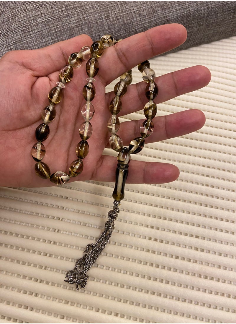 Rare - Faturan Prayer Beads For Men 33 Beads Size 8.8mm x 12.8mm - Image 1
