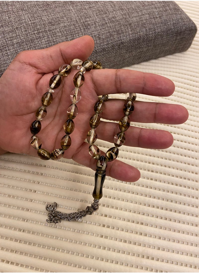 Rare - Faturan Prayer Beads For Men 33 Beads Size 8.8mm x 12.8mm - Image 1