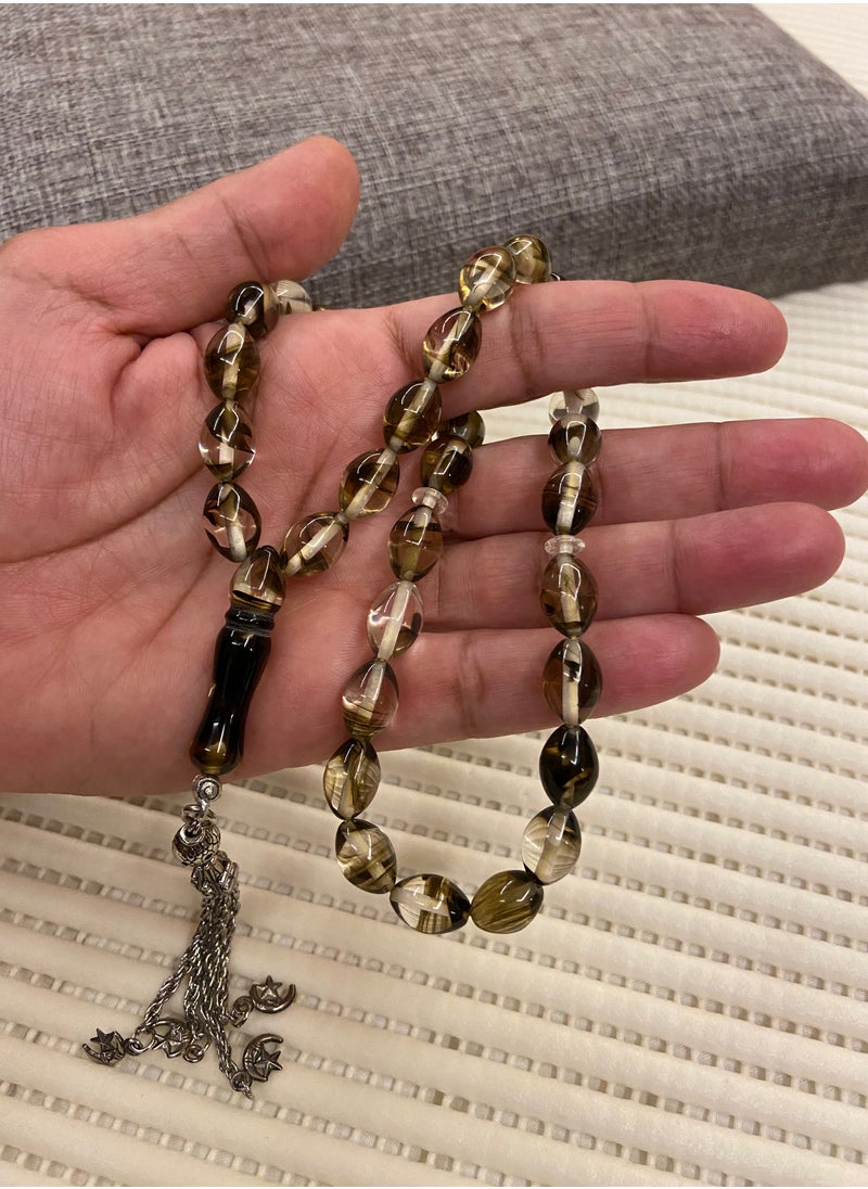 Rare - Faturan Prayer Beads For Men 33 Beads Size 8.8mm x 12.8mm - Image 1