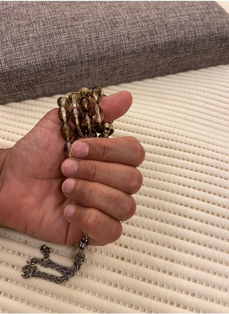 Rare - Faturan Prayer Beads For Men 33 Beads Size 8.8mm x 12.8mm - Image 1