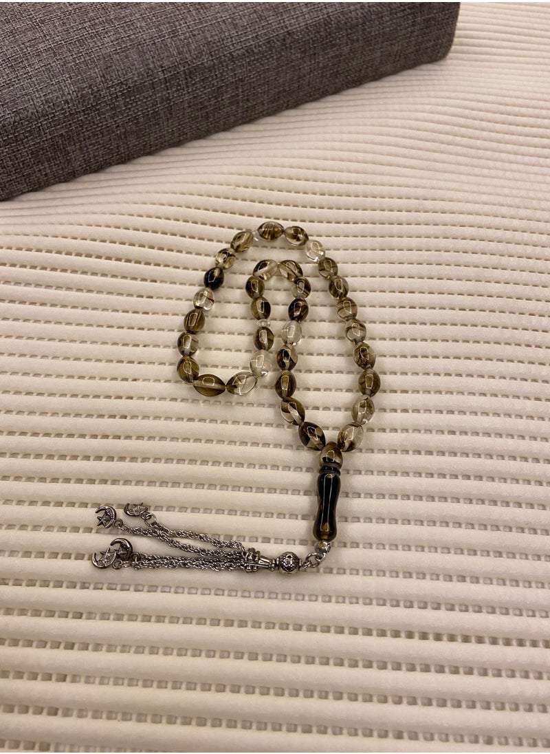 Rare - Faturan Prayer Beads For Men 33 Beads Size 8.8mm x 12.8mm - Image 1